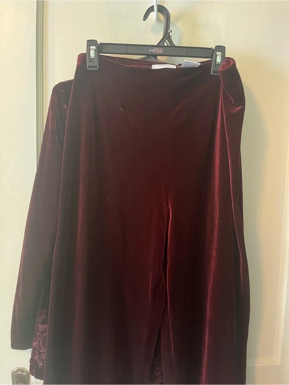 Velour Vintage Y2K Button-Front Lounge Matching Set - Deep Burgundy